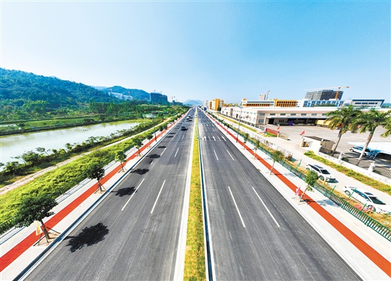 隨著華盛路西延線工程圓滿完成建設(shè)，蓬江區(qū)產(chǎn)城融合的工業(yè)走廊“生命線”全面打通。