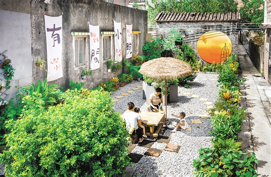 大澤鎮(zhèn)蓮塘村是廣東省“百千萬(wàn)工程”典型村，該村把推進(jìn)“美麗庭院”建設(shè)作為婦女群眾參與實(shí)施“百千萬(wàn)工程”的有效途徑，助力農(nóng)村人居環(huán)境改善和鄉(xiāng)風(fēng)文明提升。