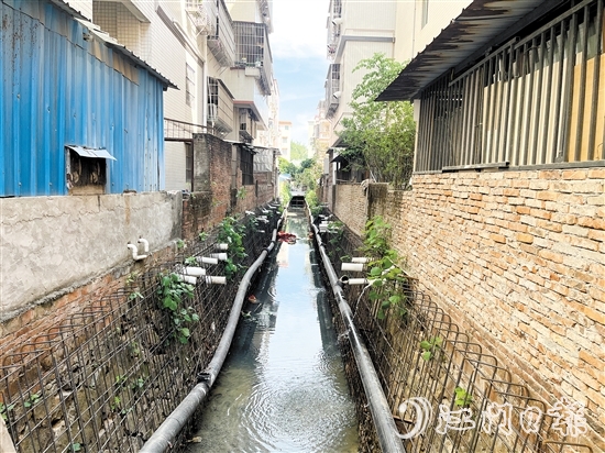 整改前的新昌明渠積存大量污水，長(zhǎng)時(shí)間暴露后容易發(fā)黑發(fā)臭。