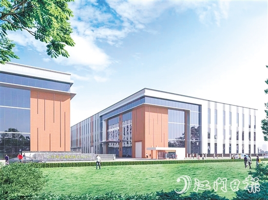 廣東科美金屬制造有限公司新工廠奠基，這是鶴山推動項目招引、動工、投產(chǎn)的又一有力見證。圖為項目效果圖。