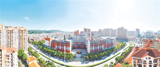 江門一實校園全景。