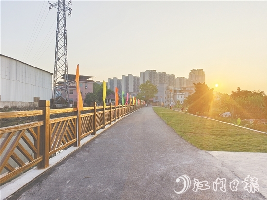 長沙街道東樂村新陂河綠道新貌。