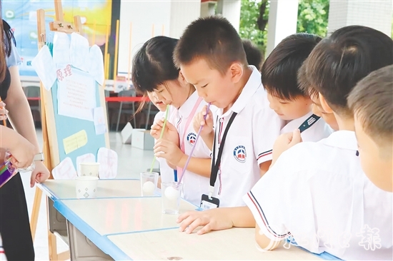 學生在豐富的項目中感受科技的魅力。