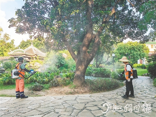 盆趣園及周邊核心區(qū)域每天開展2輪消殺作業(yè)。