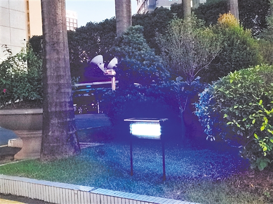 駐江門部隊和“城連共建”部隊共捐贈550套太陽能滅蚊燈。